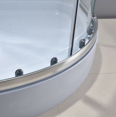 Chromowana aluminiowa narożna kabina prysznicowa z przezroczystego szkła 5mm