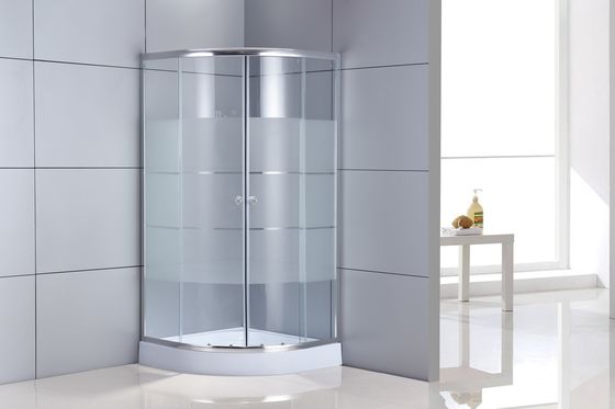 Chromowana aluminiowa narożna kabina prysznicowa z przezroczystego szkła 5mm