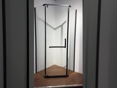 Węgiel szkła hartowanego, kwadrant, obudowa prysznicowa czarna ISO9001