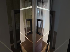 5/6mm Czarny blok szklany kwadratowe obudowy prysznicowe z aluminiową czarną ramą