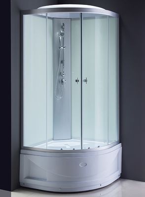 Białe szklane kabiny prysznicowe 4 mm 800 × 800 × 2150 mm