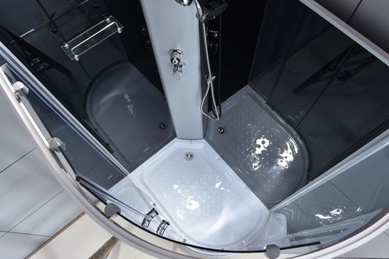 35''X35''X85'' Narożna półokrągła kabina prysznicowa szara