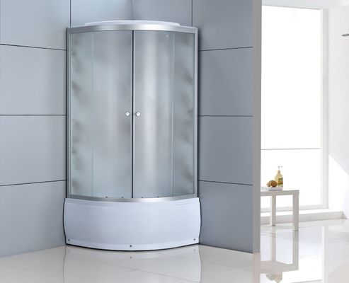 Łazienka Biała półokrągła kabina prysznicowa Aluminiowa rama