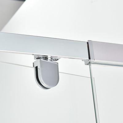 Przesuwne bezramowe drzwi prysznicowe obrotowe 900 mm aluminiowa rama