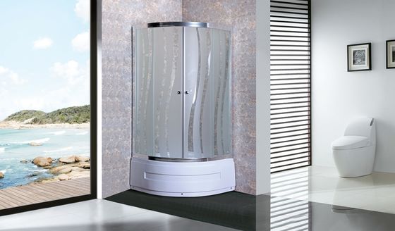 1000 × 1000 × 2000 mm Łazienka Szklana kabina prysznicowa Srebrna aluminiowa rama