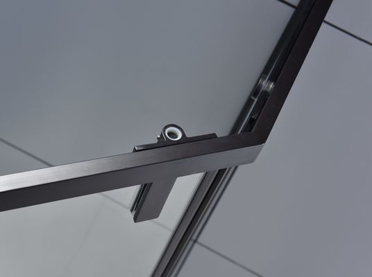 Półokrągła kabina prysznicowa ze szkła hartowanego, czarna ISO9001