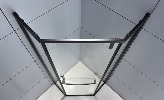 Półokrągła kabina prysznicowa ze szkła hartowanego, czarna ISO9001